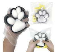 Giant Cat Paw Squishy, 1 Piece Big Cute Cat Paw Squeeze Animals Fidget Toy, Kawaii Stress Squeeze, for Adults Birthday Party Gifts (Black and White XL)