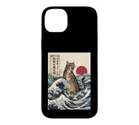 Giant Cat Roaring Amidst The Great Japanese Waves Case for iPhone 14 Plus