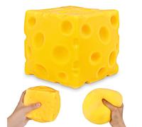 Giant Cheese Squishy, 10CM Big Cheese Stress Ball, Soft Cute Squeeze Toy