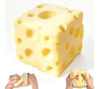 Giant Cheese Squishy, Big Cheese Squishy, Squish-y Chee-se, Slow-Rebound Shapeable Squeeze Ball Vaseline Filling Soft Texture, Soft Novelty Slow Rising Sensory Stress & Anxiety Relief Fidget Toys
