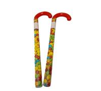 Giant Chocolate Bean Cane 90g Chocolate Flavour Sugar Beans in Novelty Plastic Walking Stick Gluten Free Vegetarian Treat (Pack of 2)