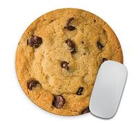 Giant Chocolate Chip Cookie - Circle Mouse Pad - Rubber Mousepad - Funny - Coworker Present Teacher Present