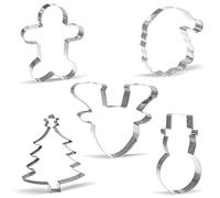 Giant Christmas Cookie Cutter Set - 5 Piece - Stainless Steel
