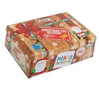 Giant Christmas Eve Box for Kids - Extra Large 45cm Special Delivery North Pole Mail Santa Gift Box with Lid - Reusable Cardboard Present Box for Xmas Eve Treats Pyjamas Chocolates Toys