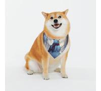 Giant Christmas Snowman On The Street Dog Bandanas-Washable Dog Kerchief for Small to Large Pet Scarf for Girl Or Boy, Pet Accessories