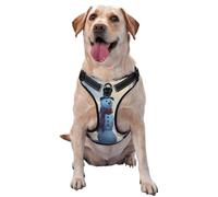 Giant Christmas Snowman on The Street Dog Harness for Small, Medium, and Large Dogs – Reflective Straps, Adjustable Fit with Quick-Release Buckles