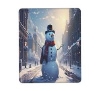 Giant Christmas Snowman on The Street Gaming Mouse Pad, Full-Print Design with 3mm Rubber Base, Ergonomic and Durable for Office, Gaming, and Study
