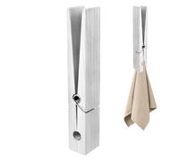 Giant Clothespins - Bathroom Towel Holder Clips | Wall Mounted Wooden Clothespins | Space Saving And Sturdy Beach Towel Clips | Giant Wooden Peg | Clothes Pins Heavy Duty | Large Clothing Pins