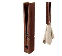 Giant Clothespins - Bathroom Towel Holder Clips | Wall Mounted Wooden Clothespins | Space Saving And Sturdy Beach Towel Clips | Giant Wooden Peg | Clothes Pins Heavy Duty | Large Clothing Pins