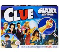 Giant Clue Classic Mystery Party Retro Board Game with a Big Twist: Large Rooms, Giant Cards, and Foam Tools, for Kids and Families Ages 8 and up