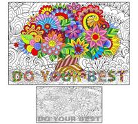 Giant Coloring Poster for Adults and Kids - Large Wall Coloring Posters for Adults at Work Office Motivational - Huge Tree of Life to Color for Classroom - Extra Large Adult Sheet Big Jumbo Size
