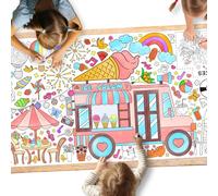 Giant Coloring Poster for Classroom Wall - Versatile 31.5 x 72 Inches Summer Activity Poster/Table Cover, Perfect for School Parties, Summer Birthday Party and Special Events Decoration