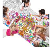 Giant Coloring Poster, Large Plant Coloring Activity Paper 75” x 31” Jumbo Size Versatile Paper DIY Painting Drawing Banner/Tablecloth for School Group Family Art Craft Activities Decoration