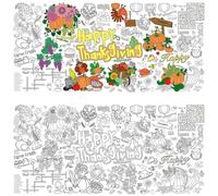Giant Coloring Poster Tablecloth for Kids - Rectangular Educational Coloring Cover for Boys and Girls, Perfect for Birthday Parties, Games, and Party Supplies. (Thanksgiving)