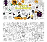 Giant Coloring Poster Tablecloth for Kids - Rectangular Educational Coloring Cover for Boys and Girls, Perfect for Birthday Parties, Games, and Party Supplies. (Halloween)