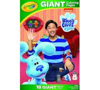 Giant Colouring Book, 18 Pages, Creative Gift for Toddlers and Kids 50x30cm Featuring Blue's Clues Line Art of Favourite Dog Characters and Scenes