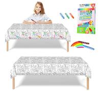 Giant Colouring Poster Table Cloth for Kids,47x71inch Easter Colouring Posters with 18 Paint Pens Coloring Educational Poster Drawing Paper Table Cover Wall Doodle Art for Boys Girls Birthday Gift