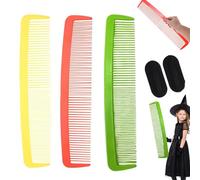 giant comb, giant comb, halloween giant comb prop, funny giant comb prank, giant comb joke, oversized giant man wide tooth comb, jumbo clown comb, assorted colors (3pcs B)