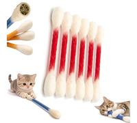 Giant Cotton Swabs Cat Toys with Catnip, 6 Pack Big Qtip Kitten Chew Sticks for Indoor Cats Boredom, Interactive Felt Kitty Toy Sticks, Cute Boredom Exercise, Bite Toy for Cat Lover Gift (Red)