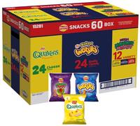 Giant Crisps Multipack Snack Box Walkers Crisps Snack Variety Box 60 Pack Quavers Baked Wotsits Mega Monster Munch Cheesy Flavour Crisps Snack Mix for Party, Office, Movie Nights & School Lunchbox