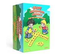 Giant Crossword Connect Game - 100 Interlocking EVA Squares, Jumbo Outdoor Word Puzzle for Kids & Adults, Garden Lawn Activity for Up to 4 Players