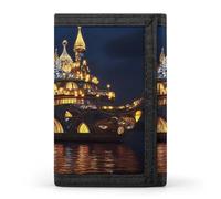 Giant Cruise Ship Wallet for Men Slim Minimalist Tri-fold ID Window 9-13 Cards