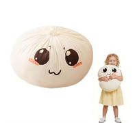 Giant Cute Dumpling & Steamed Bun Plush Toys, Oversized Backrest Pillows with Adorable Faces, Soft & Cozy Stuffed Sleeping Pillows, Fun Food-Themed Decor for Bed or Couch