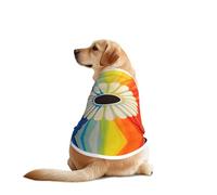 Giant Daisy Flower Dog Shirt Vest Dog Clothes- Breathable Cooling for Big Dogs, Sun Protection Comfort Wear for Golden Retriever, Husky, Alaska Outdoor Activities X-Large