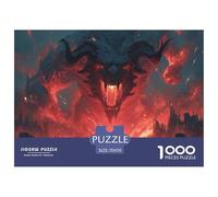 Giant DemonDaunting Jigsaw Puzzles for Adults Behemoth An Assortment of 1000 Advanced, Impossible-Hard-Difficult Challenging Puzzle Educational Game Pieces - A Formidable And Rewarding Gift for Ambiti