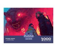 Giant DemonVibrant 1000-Piece Jigsaw Puzzles for Adults Behemoth Showcasing Challenging Educational Games Perfect for Women And Men - These Vibrant Jigsaw Puzzles Are Tailored for Adults And Kids Age