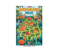 Giant Dinosaur Maze Book for Kids Ages 4-8: Big Fun Dinosaur Mazes for Kids