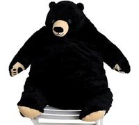 Giant Djungelskog Bear Plush, Simulation Bear Toy Stuffed Animal Plushie Doll Huge Cuddly Dark Brown Teddy Bear for Home Decoration Valentine's Birthday Gift ( Color : Black , Size : 60cm/23.6inch )