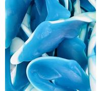 Giant Dolphins Sweets 400g Bag 10 Dolphins Resealable Pouch Blue Raspberry Candy