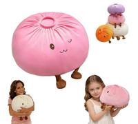 Giant Dumpling,11/16inch Jumbo Dumpling Stress Ball, Big Soft Squeezing Decompression Dough Sensory Toys,Large Anxiety Relief Fidget Toy,Soft Rainbow Dumplings Stress Pillow for ADHD