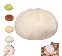 Giant Dumpling Squish-y, 18 Inch Jumbo Dumpling Stress Ball, Giant Glitter Dumpling, Large Dumplings Squish-y, Anxiety Relief Fidget Toy, Sensory Toys for Autism (White)
