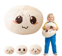 Giant Dumpling Squish-y, 8/12/16in Jumbo Dumpling Squish-y Toy, Soft Squeezing Decompression Dough, Large Stress Relief Sensory Ball for Adults & Kids,Anxiety Relief Fidget Toy (20cm happy)