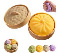 Giant Dumpling Squish-y, Giant Glitter Dumpling, 2026 New Mega Rainbow Dumplings, Large Stress Relief Sensory Ball for Adults & Kids, Anxiety Relief Fidget Toy, Soft Squeeze Decompression Dough