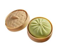 Giant Dumpling Squish-y,Jumbo Dumpling Squish-y Toy with Steamer Box,Soft Squeeze Decompression Dough,Large Stress Relief Sensory Ball for Adults & Kids,Funny Slow-Rise Stress Toys