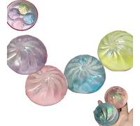 Giant Dumpling Squish-y Stress Toy, 2/3/4pc Giant Glitter Dumpling, Cute Glitter Dumplings Squish-y Stress & Anxiety Relief Sensory Fidget Toy, Squeeze Decompression Dough, Random Color (3pc)