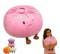 Giant Dumpling Squishes, Big Giant Dumpling Plush Pillow, Mega Rainbow Dumplings, Large Squeeze Dough Ball Stuffed Bun Shaped Sensory Balls Throw Pillow for Kids and Adults (Purple 15.7inch)