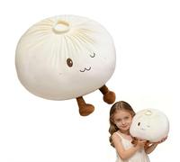 Giant Dumpling Squishies,15.7" Jumbo Dumpling Squishies Toy,Soft Squeezes Decompression Dough,Cute Large Stress Relief Sensory Balls for Kids,Anxiety Relief Fidget Toy,Easy to Clean (White, 11inch)