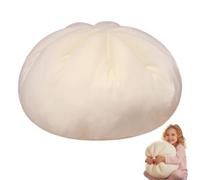Giant Dumpling Squishies,18 inch Dumpling Stress Balls Fidget Sensory Toy,Squeeze Dough Ball Stress Relief Hand Toy,Super Soft Mega Rainbow Dumplings Ball for ADHD (milk)