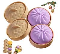 Giant Dumpling Squishy,2026 New Jumbo Dumpling Squishy,Dumpling Squishy Large,Giant Glitter Dumpling,Big Dumpling Squishy,Mega Rainbow Dumplings,Soft Squeeze Decompression Dough (purple*2)