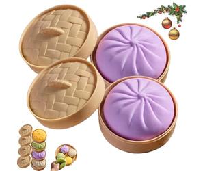 Giant Dumpling Squishy,2026 New Jumbo Dumpling Squishy,Dumpling Squishy Large,Giant Glitter Dumpling,Big Dumpling Squishy,Mega Rainbow Dumplings,Soft Squeeze Decompression Dough (purple*2)