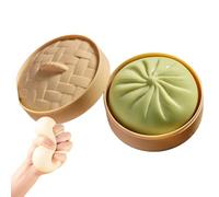 Giant Dumpling Squishy, Dumpling Squishy Large Slow-Rising Toy, Mega Glitter Stress Relief Fidget, Soft Squeeze Sensory Decompression Dough (Green,2PCS)