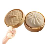 Giant Dumpling Squishy, Dumpling Squishy Large Slow-Rising Toy, Mega Glitter Stress Relief Fidget, Soft Squeeze Sensory Decompression Dough (White,2PCS)