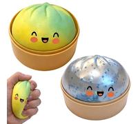 Giant Dumpling Squishy, Dumpling Squishy Stress Balls, Taba Fufu Squishy for Kids, Colorful Fidget Sensory Fidget Toys, Squeeze Doh Dough Ball Stress Relief Bun Gift for Birthday.