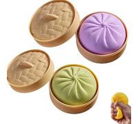 Giant Dumpling Squishy, Giant Glitter Dumpling, Large Soft Stress Relief Fidget Ball for Kids and Adults, Anxiety Relief Fidget Toy, Soft Squeeze Decompression Dough (2 Pcs-F)