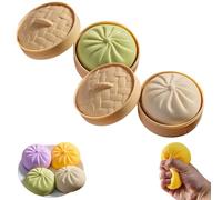 Giant Dumpling Squishy, Giant Glitter Mystery Dumpling Squishy，Glitter Jumbo Toy with Steamer Box，For Adults & Kids, Anxiety Relief Fidget Toy (a-2pcs)