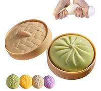 Giant Dumpling Squishy, Giant Slow-Rising Squishy Dumpling with Steamer Box, Mega Rainbow Dumplings, Anxiety Relief Squeeze Toy for Decompression and Sensory Play (Green)